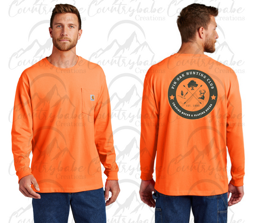 Pin Oak Logo CARHART Long Sleeve Tee