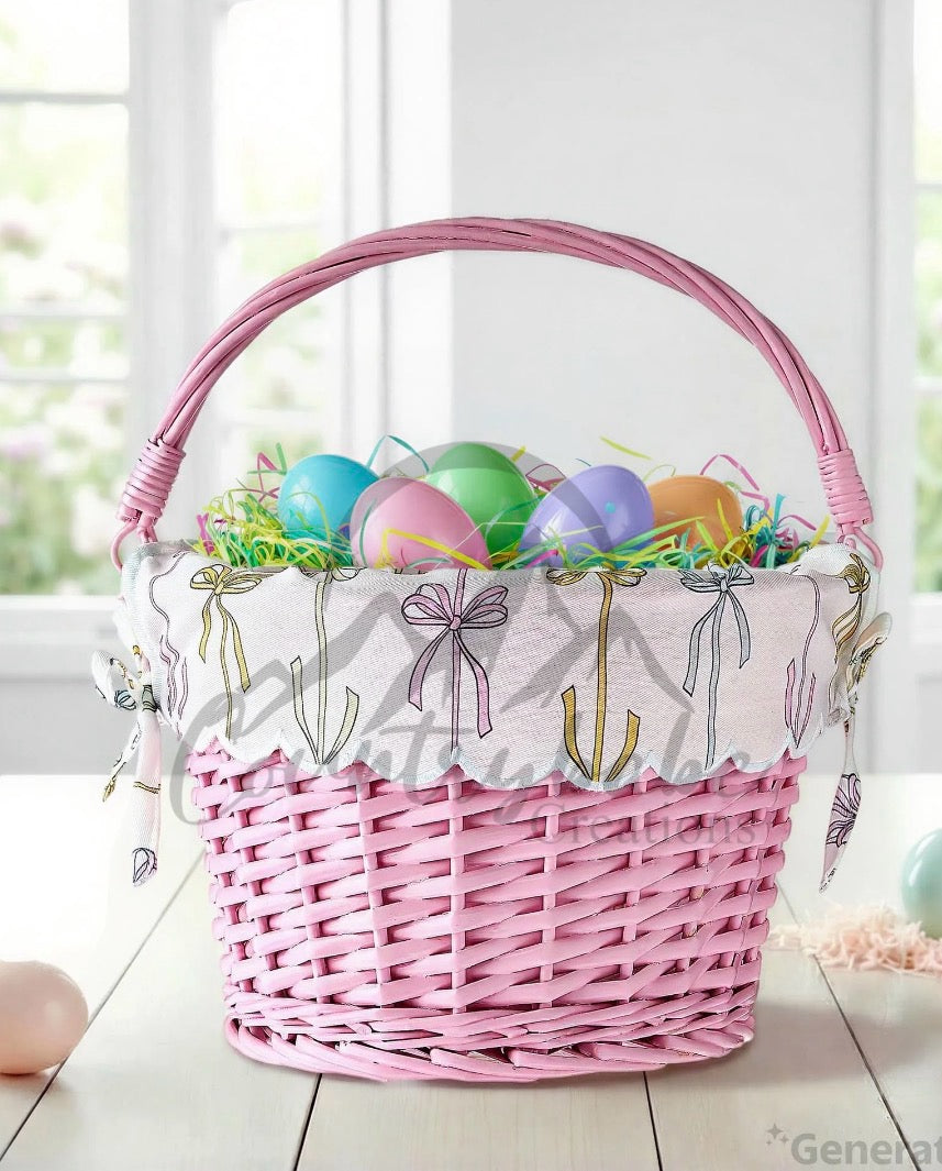 Personalized Embroidered easter basket