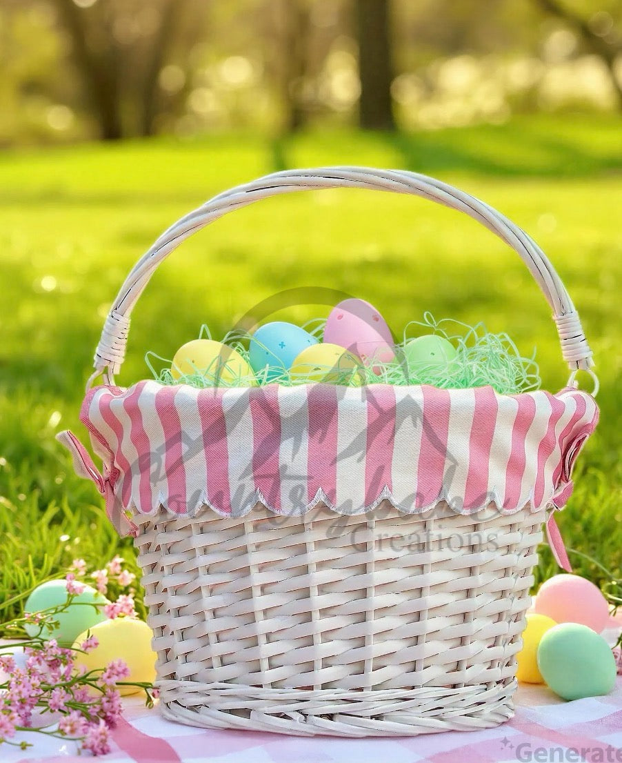 Personalized Embroidered easter basket