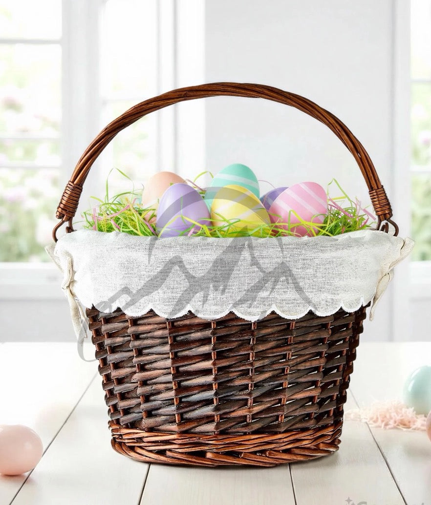 Personalized Embroidered easter basket