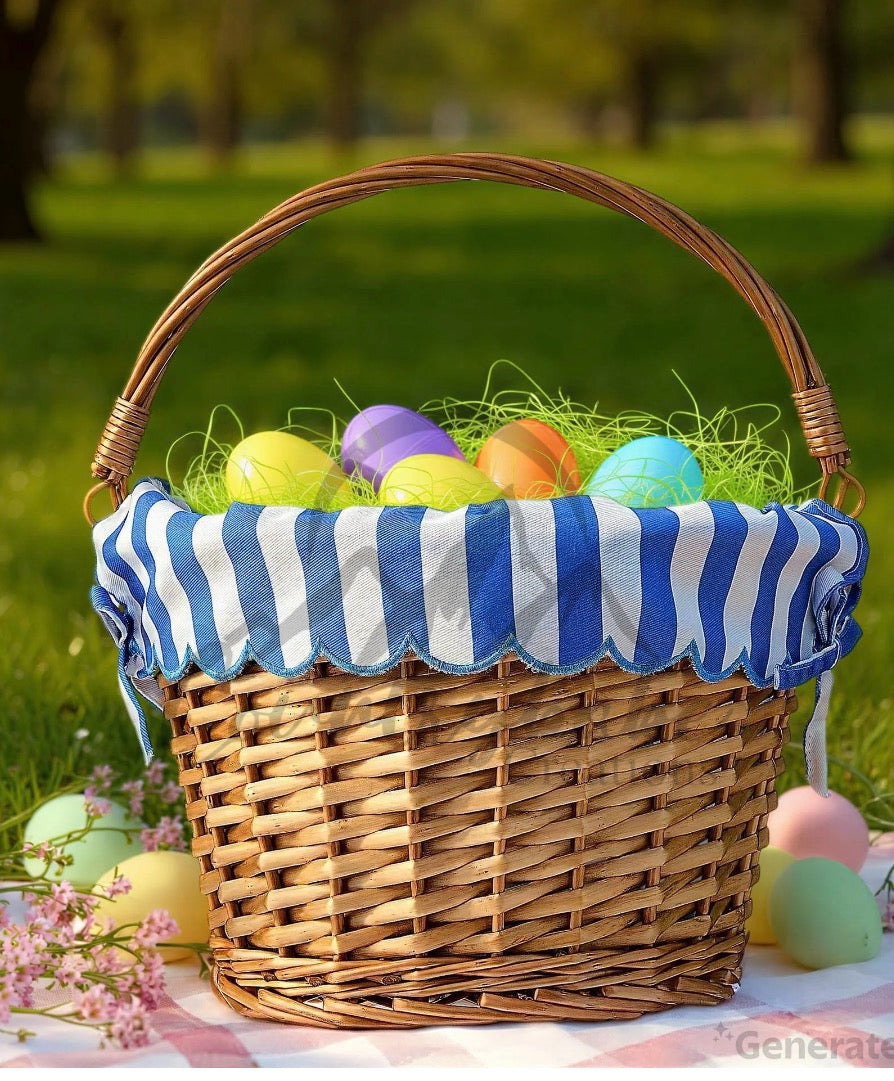Personalized Embroidered easter basket