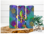 Mardi Gras Fleur De Lis Tumbler