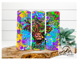 Mardi Gras Cow Tumbler