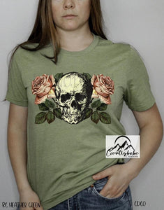 Color Floral Skull