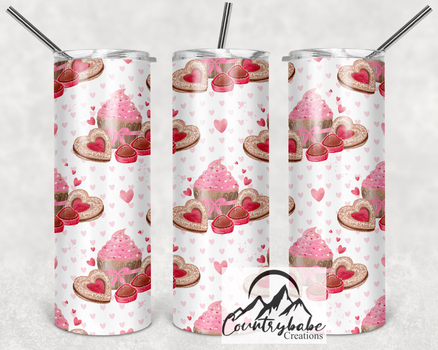 Cupcakes and cookies Valentine Tumbler