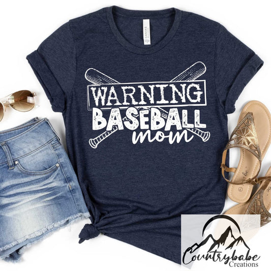 Warning Baseball Mom