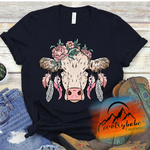 Boho Farm Cow full color