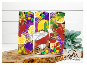 Mardi Gras Gnome Tumbler