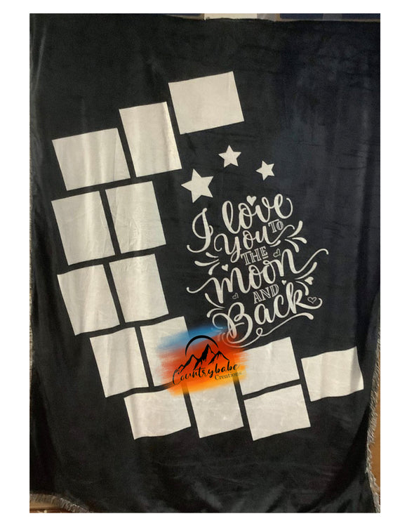 I love you to the moon Throw Blanket