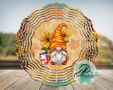 Sunflower Gnome Wind spinner