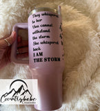 I am the storm “lilac” Adventure Quencher Tumbler