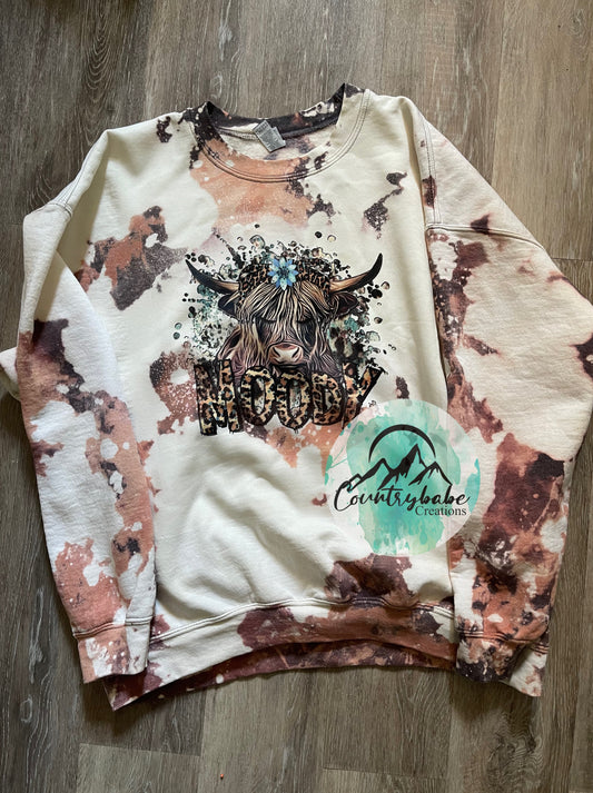 MOODY "COWHIDE Bleached sweatshirt"